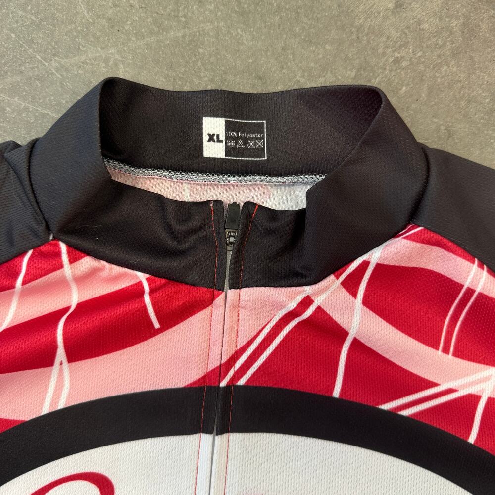 Vintage Y2K Ciclismo Classico Cycling Bike Jersey Red Black XL - Picture 3 of 5